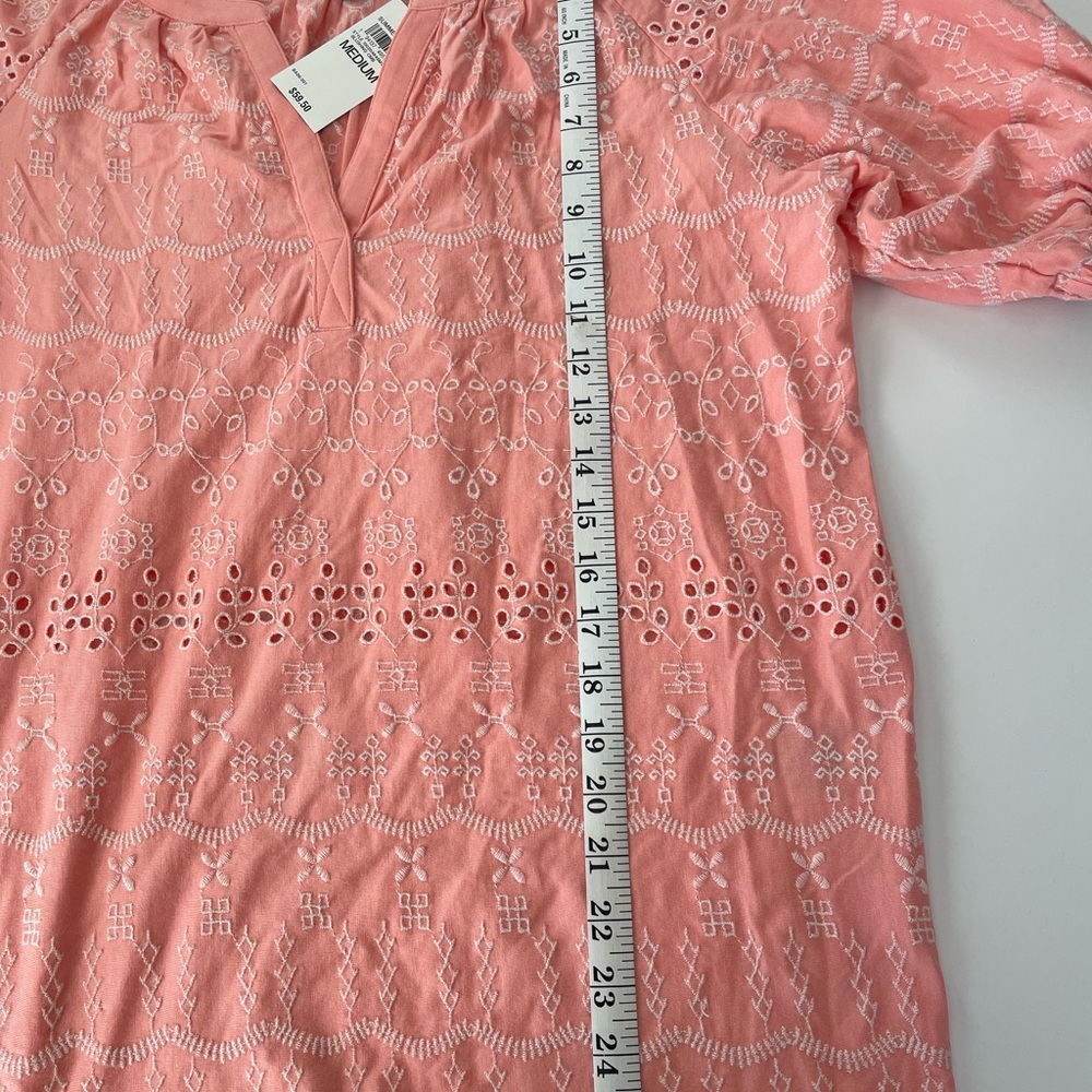 Style & Co. Coral Eyelet Blouse - Picture 6 of 7